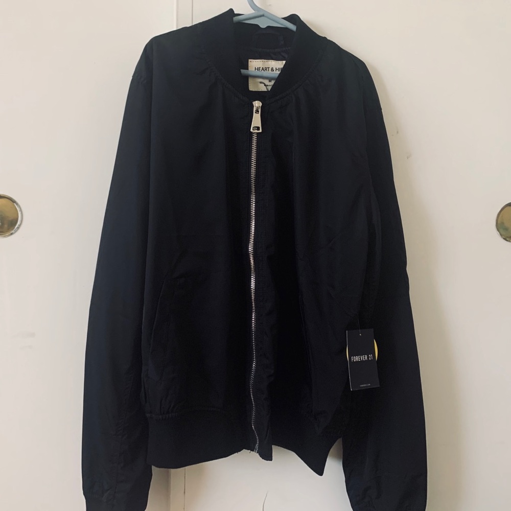 Black bomber jacket